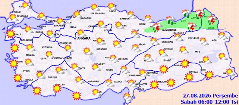27 Ağustos Perşembe Hava Durumu Yağış Hangi Illerde (3)