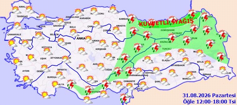 31 Ağustos Türkiye Hava Durumu Kuvvetli Yağış Uyarısı (5)