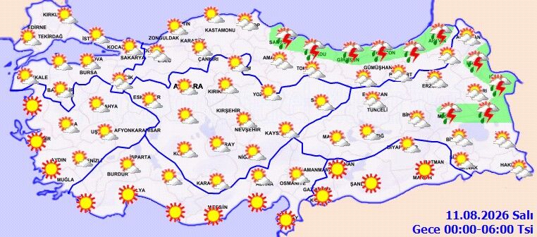 10 Agustos Hava Durumu Kuvvetli Yagis Beklenen Iller (3)