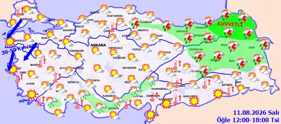 11 Ağustos Türkiye Hava Durumu 5 Il Için Kuvvetli Yağış (5)