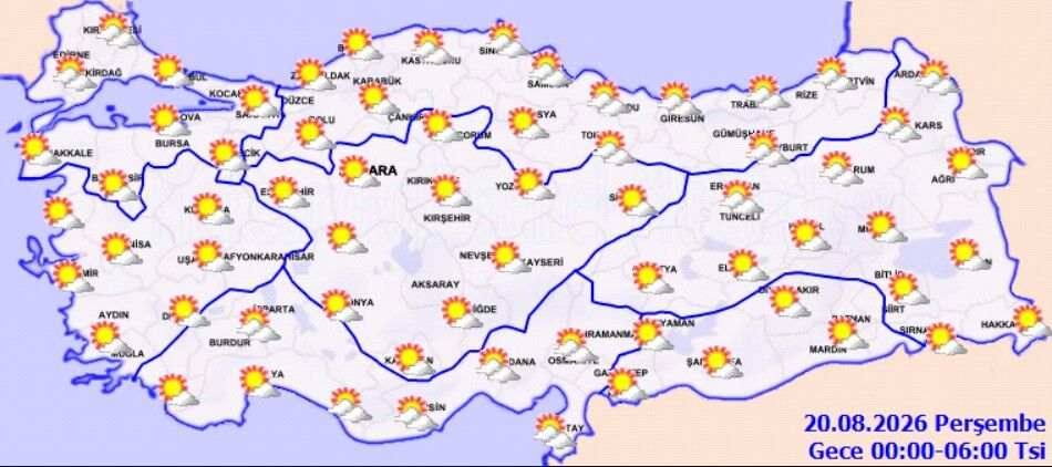 19 Ağustos Türkiye Hava Durumu Yağış Hangi Illerde Etkili Olacak (3)
