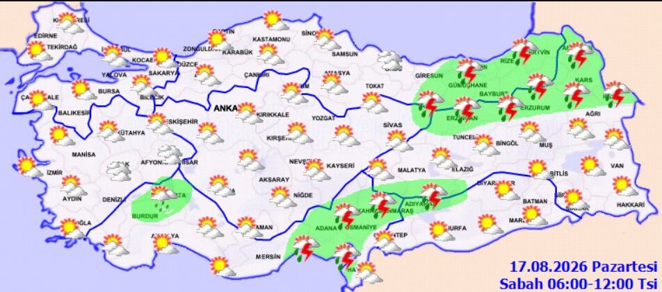 17 Ağustos Hava Durumu Değişiyor İki Bölgeye Kritik Uyarı (1)