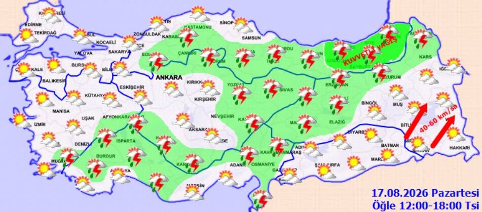 17 Ağustos Hava Durumu Değişiyor İki Bölgeye Kritik Uyarı (5)