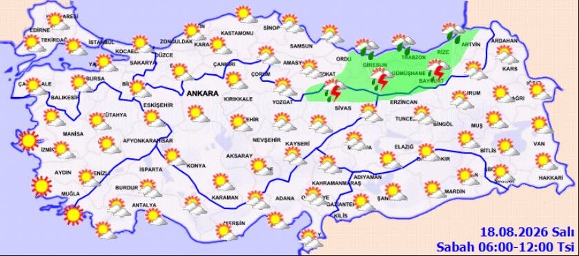 Türkiye’de Bugün Hava Nasıl Sağanak Beklenen Iller Belli Oldu (1)
