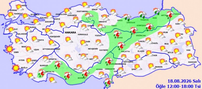 Türkiye’de Bugün Hava Nasıl Sağanak Beklenen Iller Belli Oldu (5)