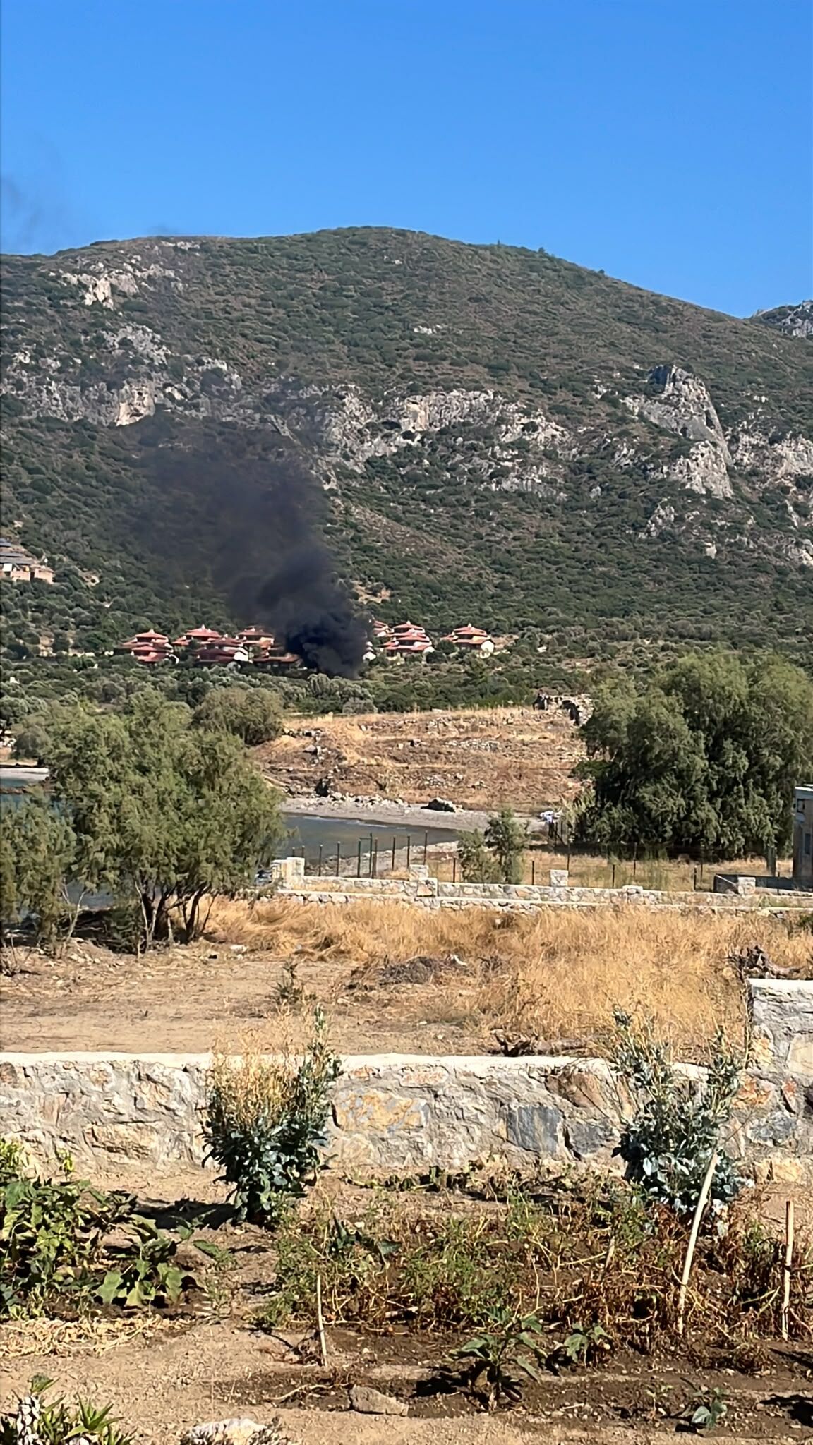 Datça’da kamyonet yangını1