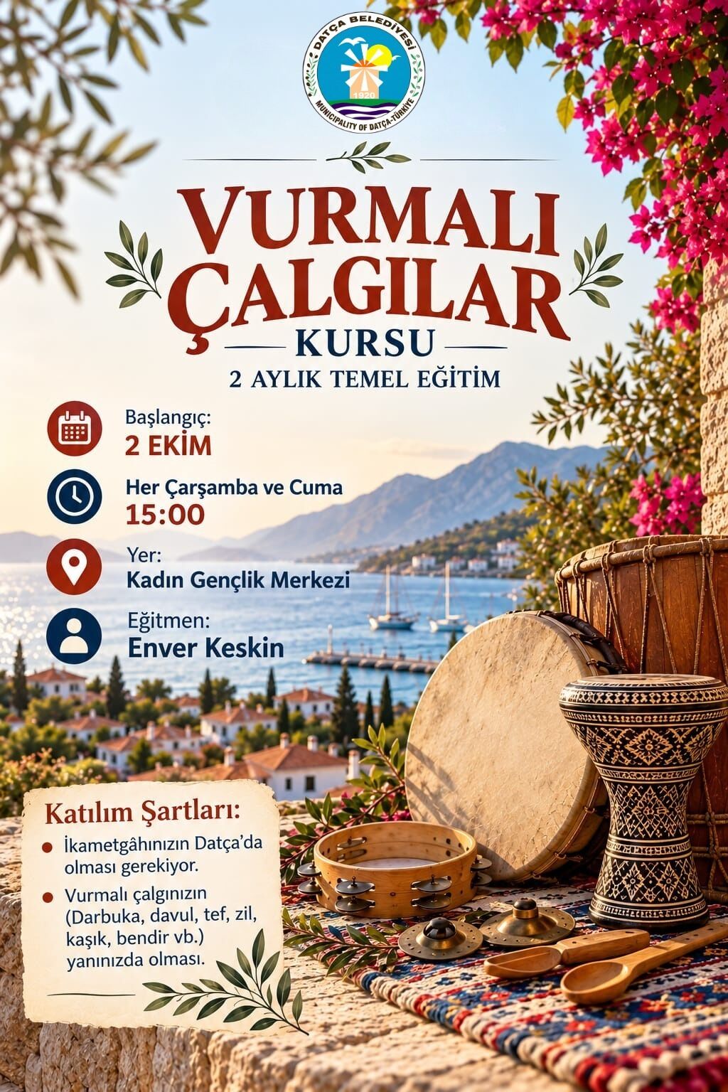 Datça’da Ücretsiz Sanat Ve Müzik Kursları Başlıyor (1)-1