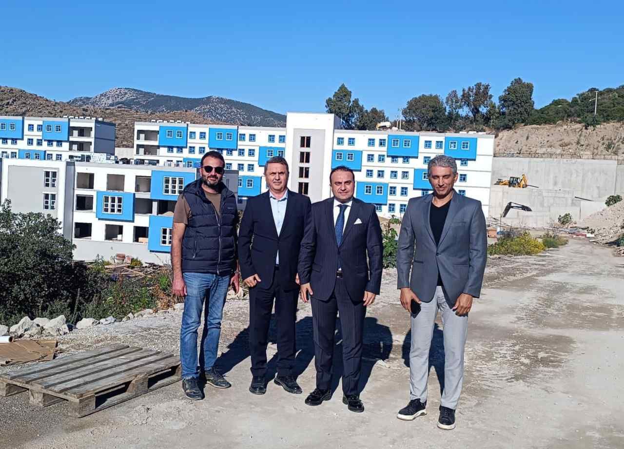 Bodrum’da 400 kişilik öğrenci yurdunun inşaatı incelendi
