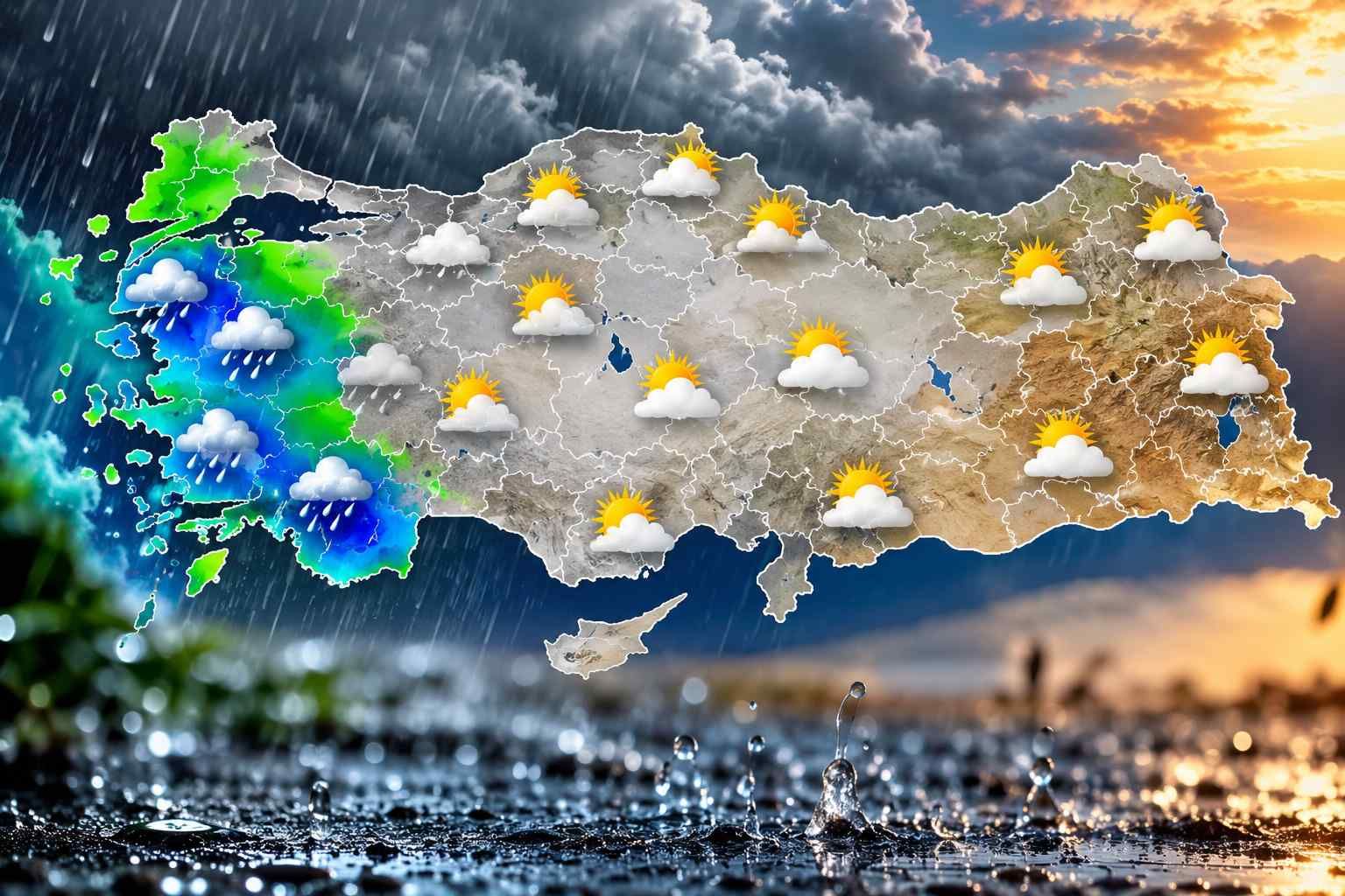 Ege’de hava değişiyor: Muğla’nın 5 ilçesinde sağanak