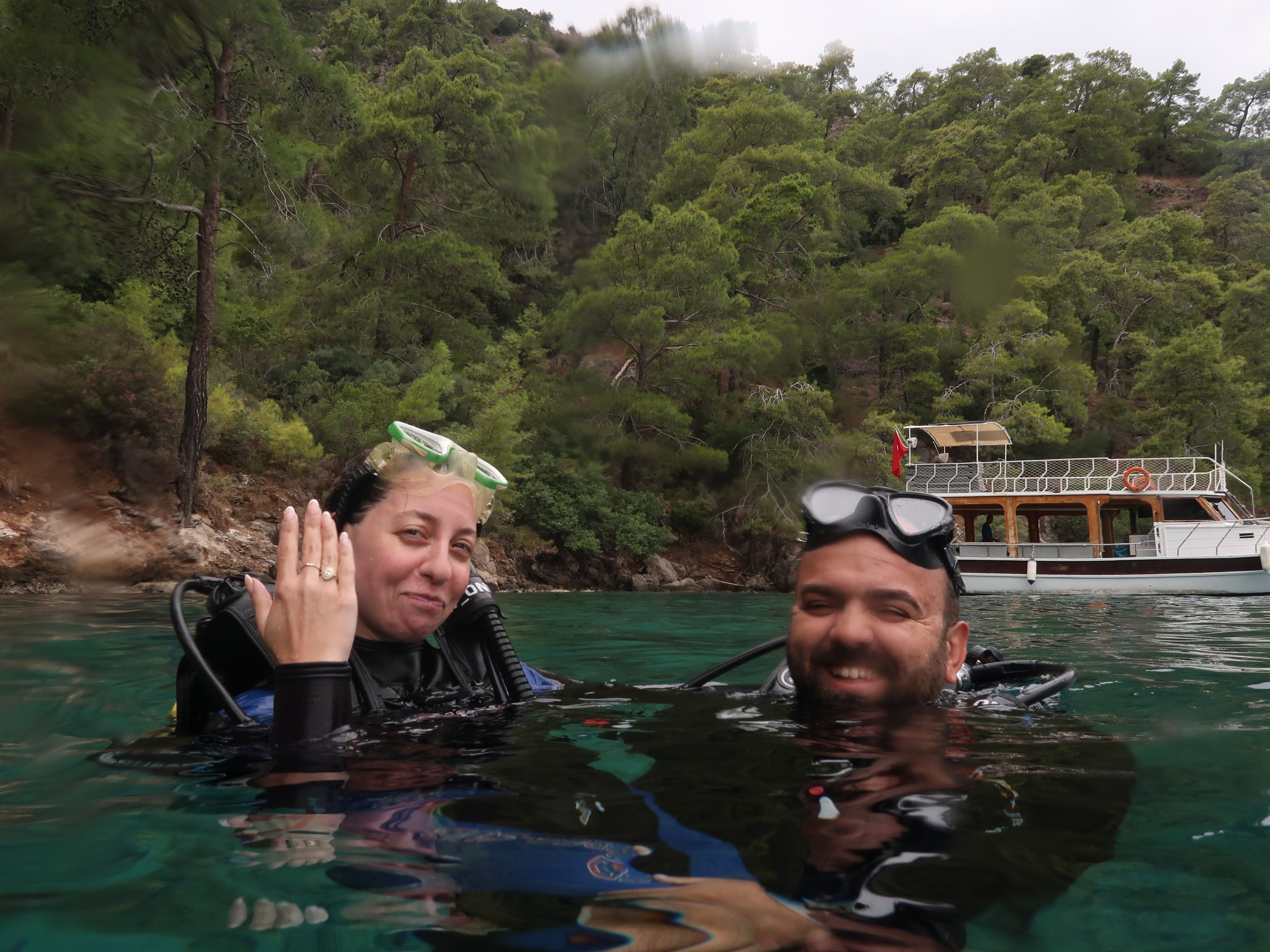 Fethiye’de Denizin 5 Metre Altında Evlenme Teklifi (3)