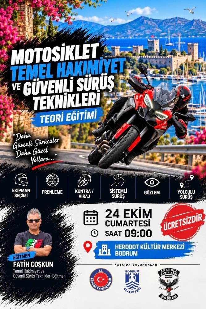 Bodrum’da Motosiklet Sürücülerine Ücretsiz Eğitim