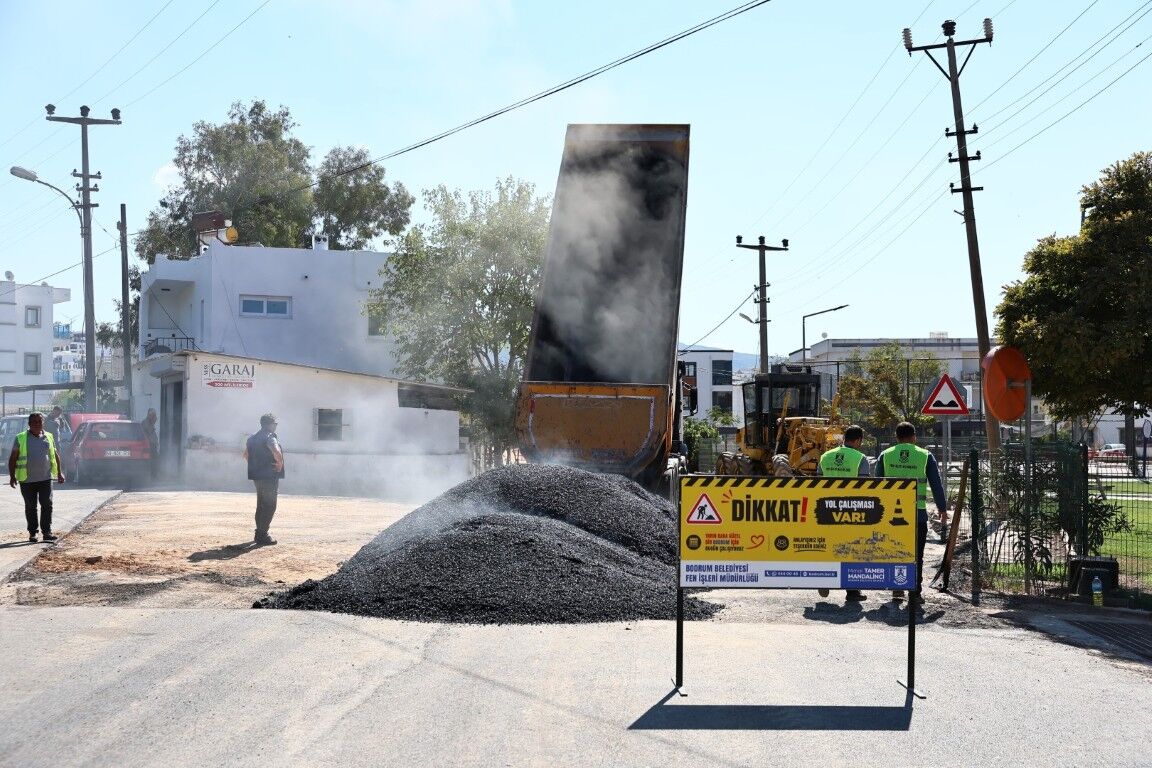 Bodrum’da Üç Mahallede Asfalt Çalışmaları Sürüyor (4)