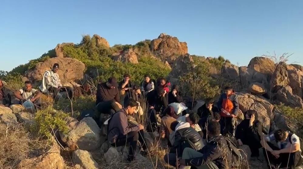 Bodrum’da 11’i çocuk 34 düzensiz göçmen yakalandı