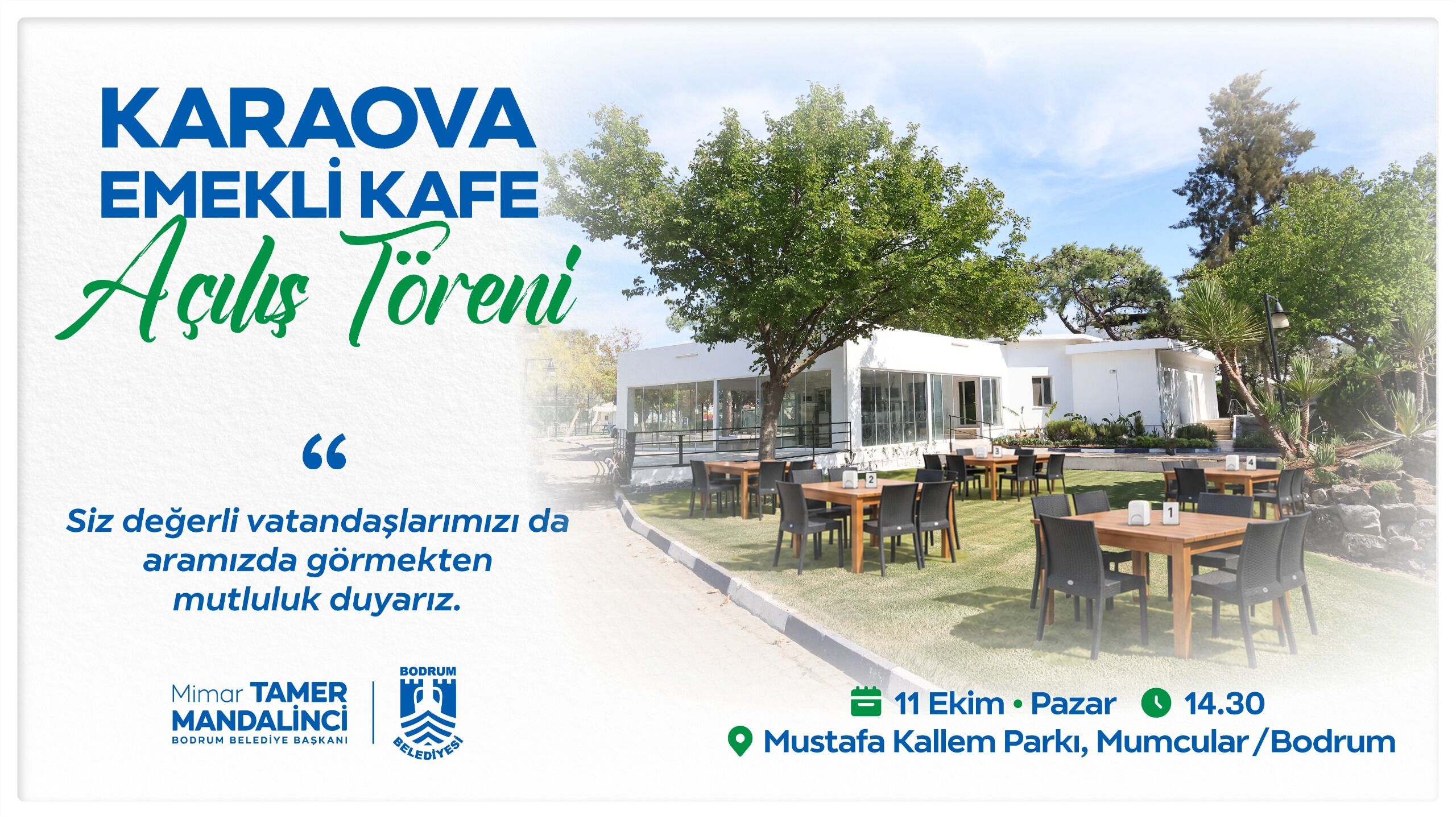 Bodrum’un ikinci emekli kafesi Mumcular’da açılıyor