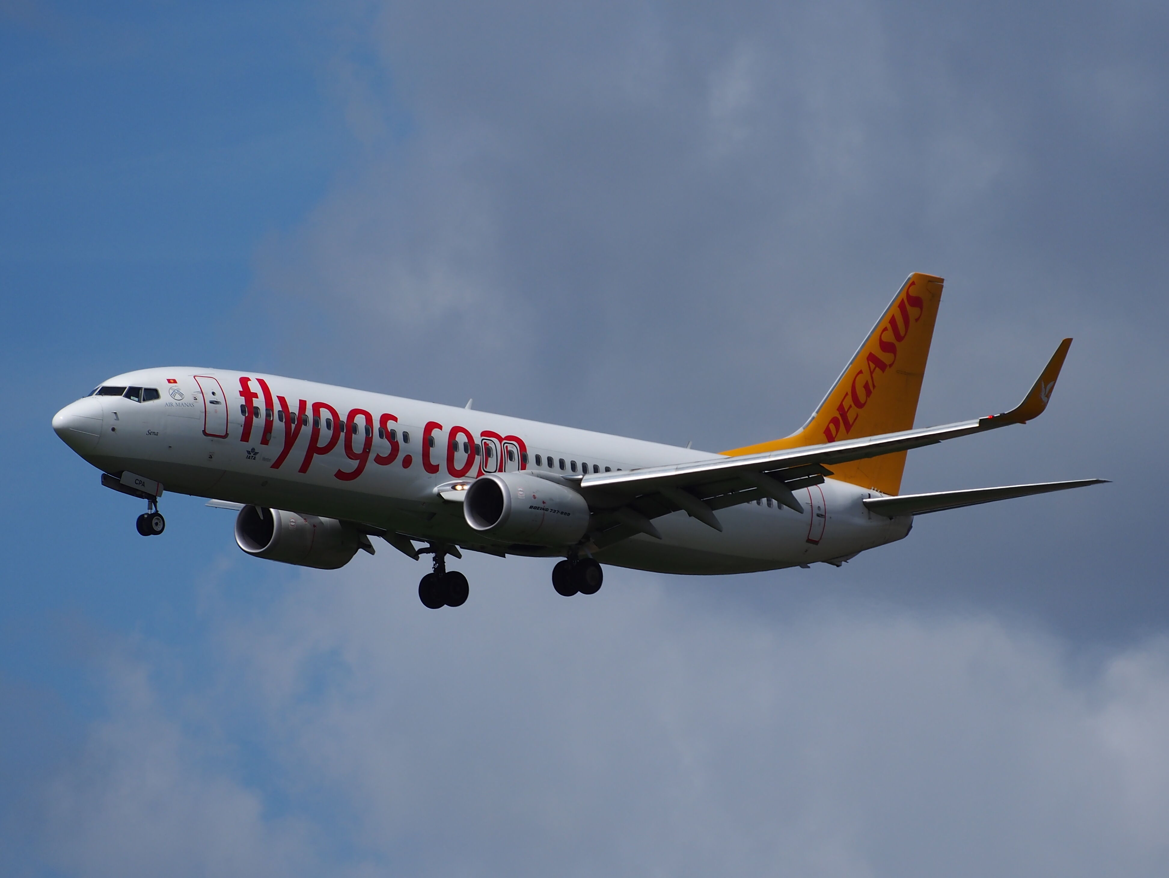 T C C P A Pegasus Boeing 737 82 R( W L), 12 Aug2014, Landing At Schiphol ( A M S E H A M), The Netherlands, Pic1